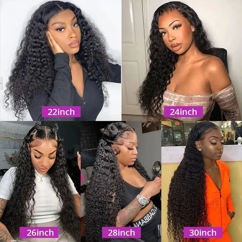 Curly Human Hair Wigs For Women Water Wave Lace Front Wig 13x4 13x6 Lace Frontal Deep Wave Wig Glueless Human Hair Hd Lace Wigs