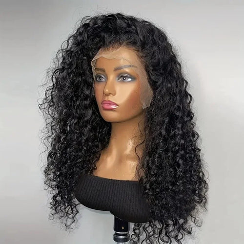 13x4 Deep Curly Wave Lace Front Wig Human Hair Wigs Pre Plucked Wet And Wavy Wig 13x6 HD Transparent Lace Closure Wig