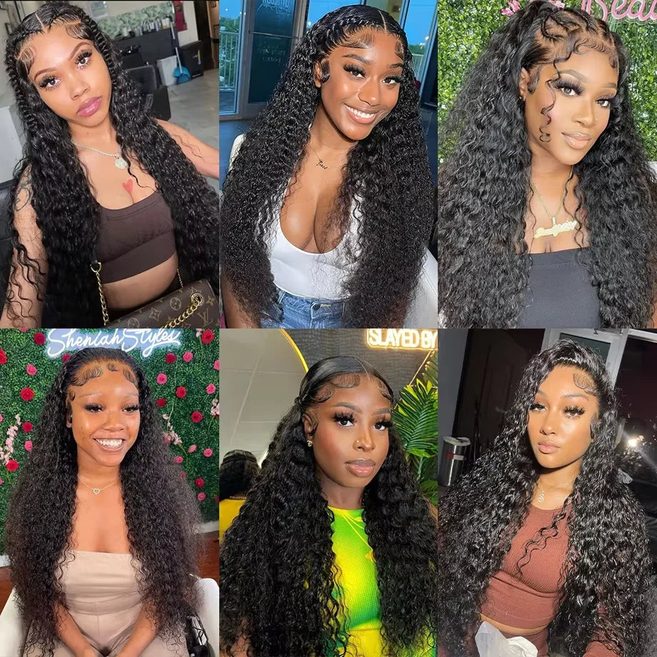 Curly Human Hair Wigs For Women Water Wave Lace Front Wig 13x4 13x6 Lace Frontal Deep Wave Wig Glueless Human Hair Hd Lace Wigs