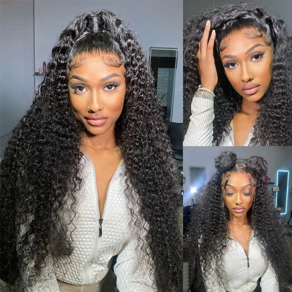 Curly Human Hair Wigs For Women Water Wave Lace Front Wig 13x4 13x6 Lace Frontal Deep Wave Wig Glueless Human Hair Hd Lace Wigs